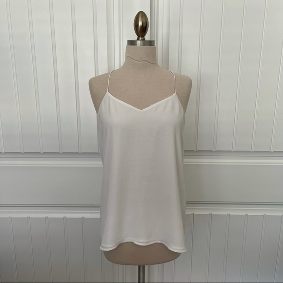 Express Tops - Express Reversible White Barcelona Tank